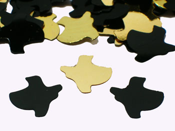 State of Texas Confetti Black and Gold